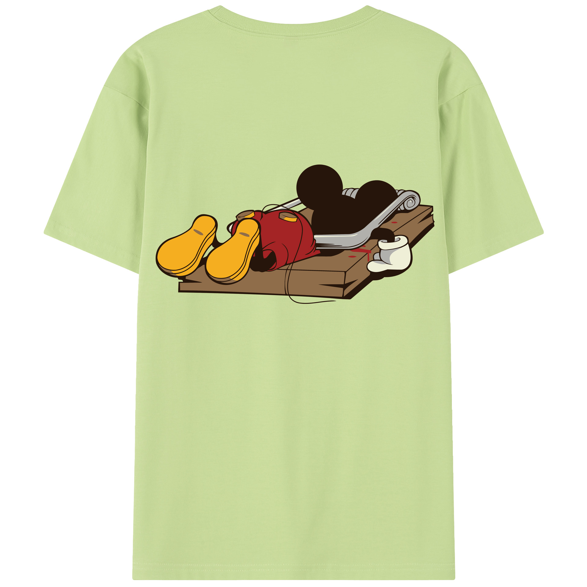 （画像用） ミッキーマウス Mickey Mouse 綿100％半袖Tシャツ（背面プリント）
